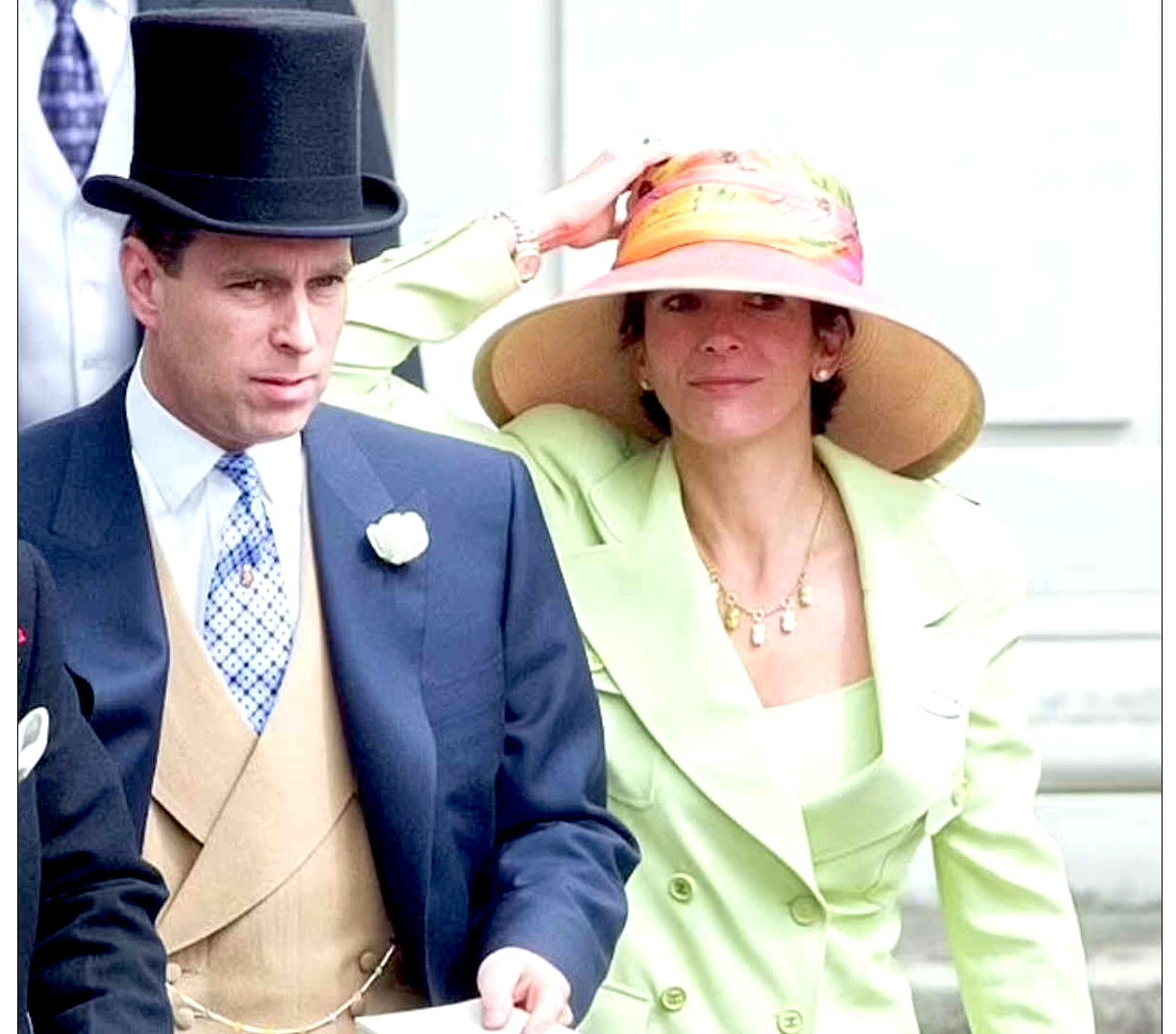 Prince Andrew, Duke of York and Ghislaine Maxwell at Ascot
